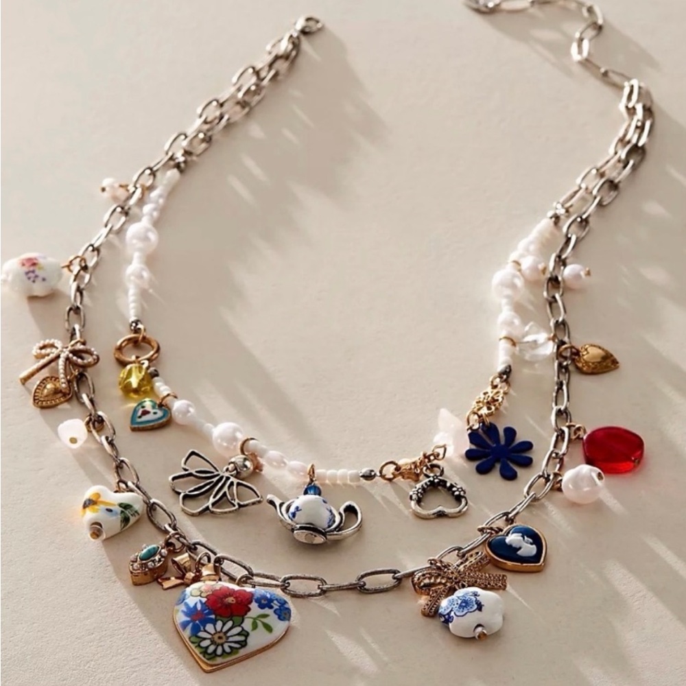 NWT Free People Maxamillion Charm Necklace